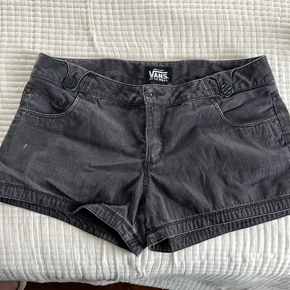 Vans Off the Wall corduroy dark gray shorts size 13
